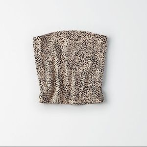 American Eagle Leopard Print Tube Top